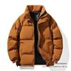 Winter Outdoor Couple Stand-up Collar Casual Cotton-padded Jacket High-quality Fashion Couple Simple Solid Color Green and Young Cotton-padded Jacket