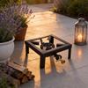 Outdoor Iron Gas Stove With Support Frame For Camping And Garden Cooking