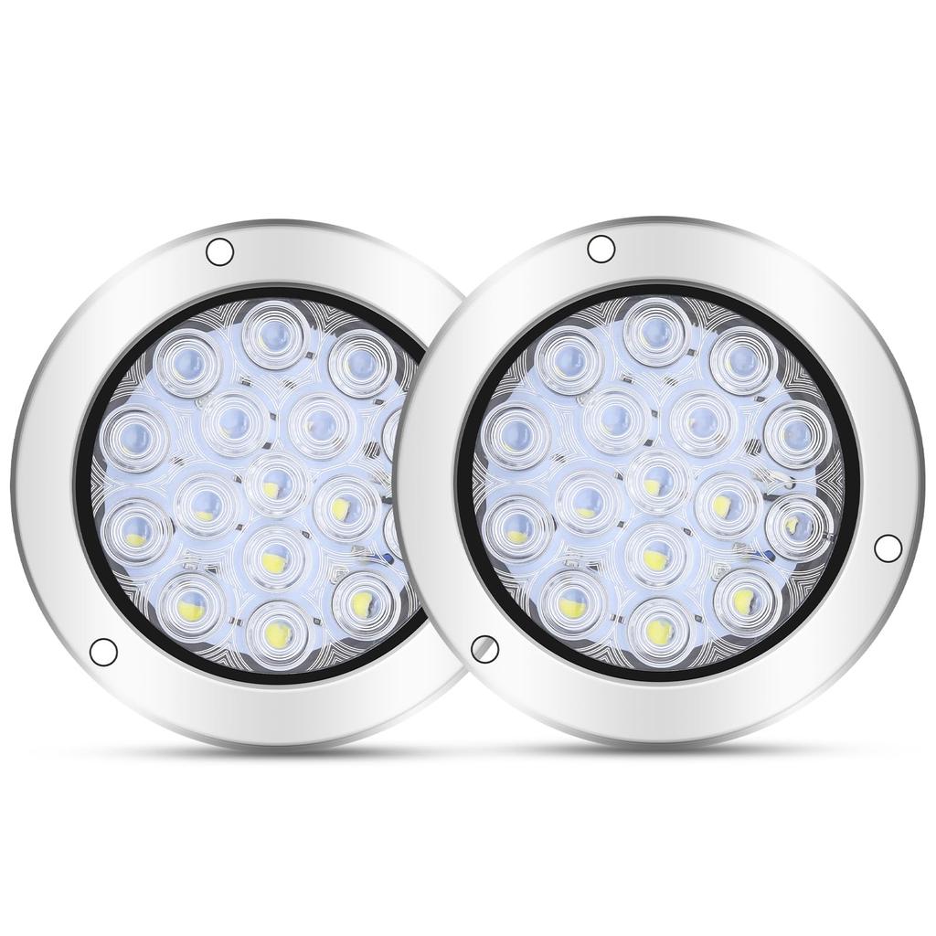 Ygmylandbb LED Truck Tail Lamp Trailer Tail Light 24V Back Lamp Universal Round Truck