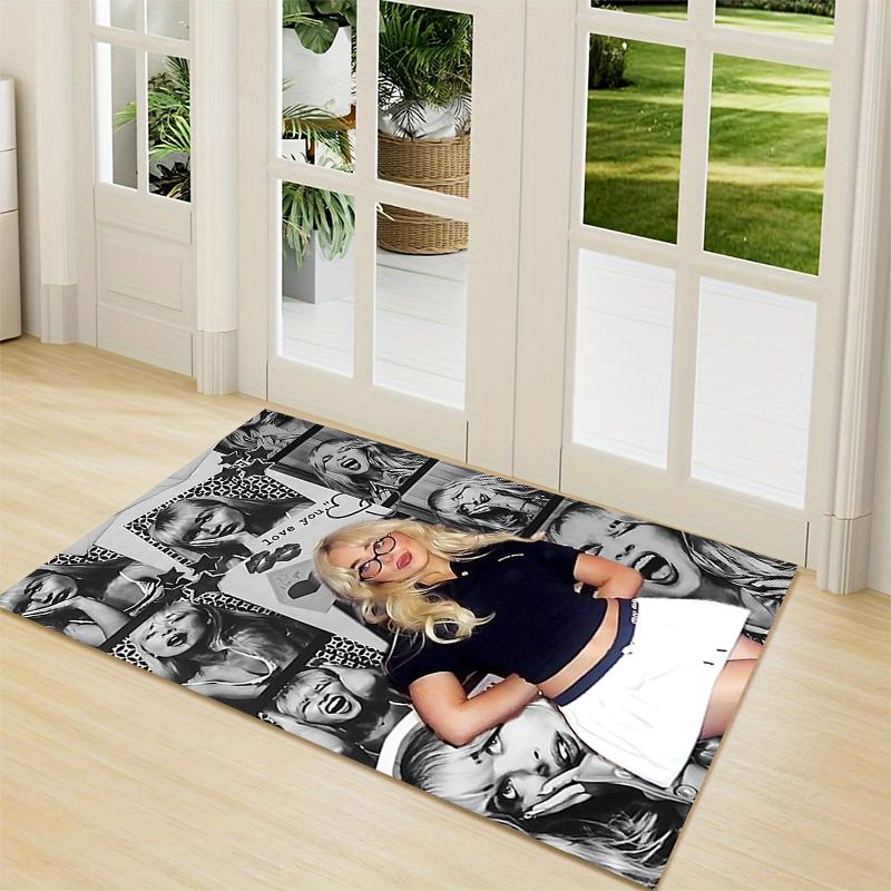 Fashionable Girl Collage Carpet Rug Soft Washable Antislip Home Living Room Sofa Mats Personalized Christmas Rug