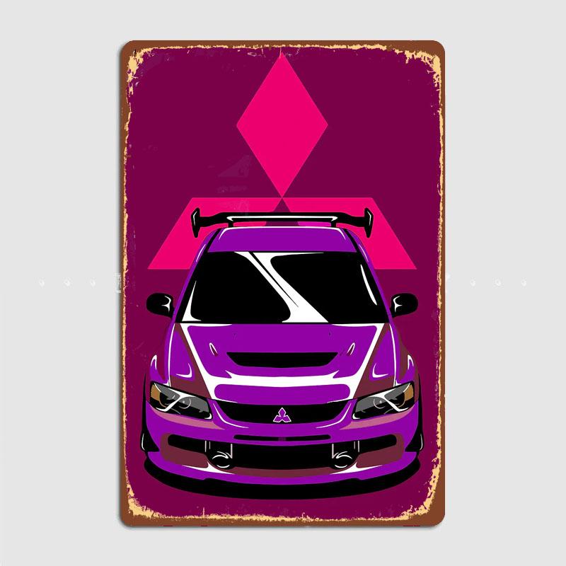 Lancer Evolution Evo X 3000 GT Oldtimer Retro Poster Metallschild Poster Schlafzimmer Interieur Wand Heimdeko Raumdekoration