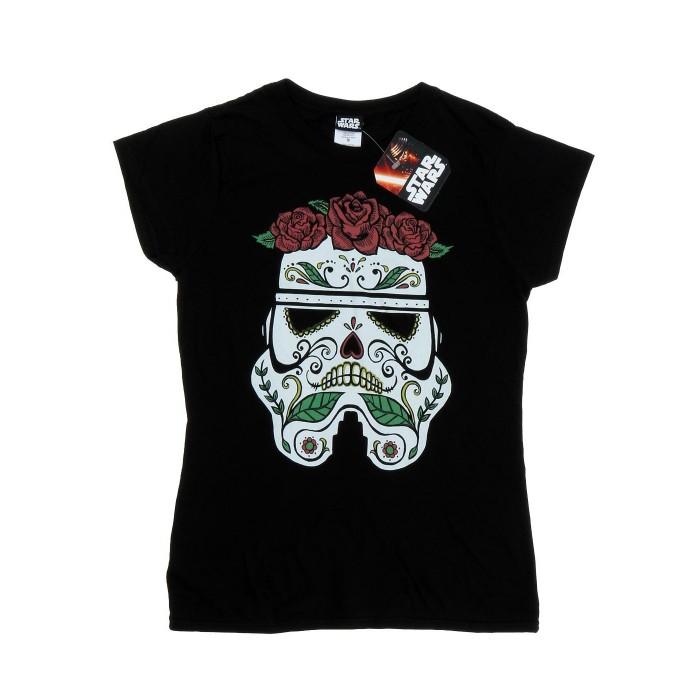 Star Wars Womens/Ladies Stormtrooper Day Of The Dead Cotton T-Shirt