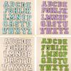 KX4B 26Pcs Letter Sew On Patches Embroidered Letter Sew On Yarn Patches Appliques