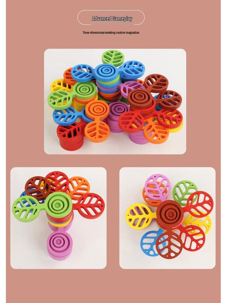 Children's Montessori Rotating Tree Blocks - Educational Toy for Fine Motor Skills