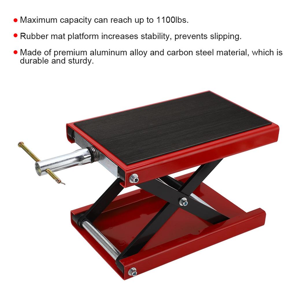 Motorcycle Stand Lifting Kickstand Table Hoist for Workshop 1100lbs
