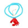 Childishness Crab Beaded Pendant Necklace Handmade Ocean Style Neck Chain Crab Necklace  Girls