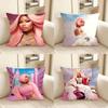 PC Rapper Nnicki Minaj Pink Friday Kissenbezug Mode Quadratischer Kissenbezug Schlafzimmer Sofa Zimmer Ins Dekoration Freizeit