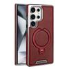 Magnetic Rotating Bracket Luxury Leather Phone Case For For Samsung Galaxy S23 S24 S25 Ultra Plus Wireless Charging Shockproof Cover