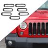 Grelha Frontal 7X Grelha de Malha Anel de Acabamento da Estrutura ert para Jeep Wrangler JK 2007-2017