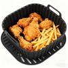 Wiederverwendbare Silikon-Einleger für Heißluftfritteusen Quadratisch Antihaft-Korbmatte für 4-7QT Heißluftfritteusenofen Mikrowellen-Backen Heißluftfritteusen-Zubehör