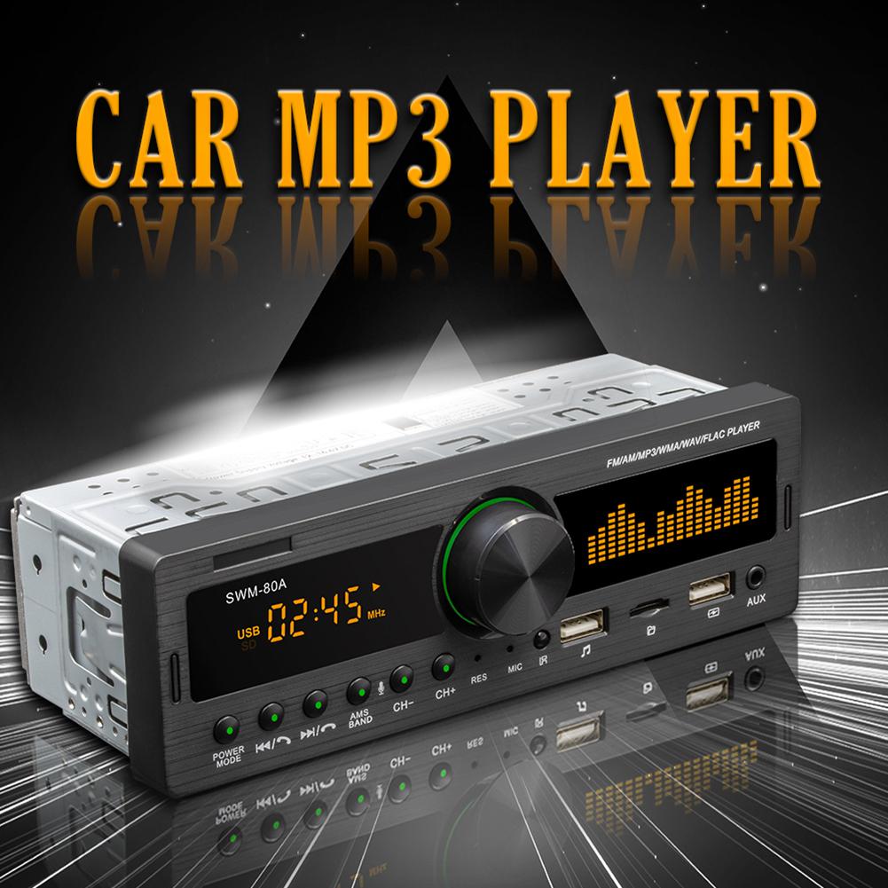 Head Unit Audio Copy SWM-80A 1 DIN Bluetooth-compatible TF USB AUX FM AM Radio Car Locator Unique Parts Portable Car Ornaments