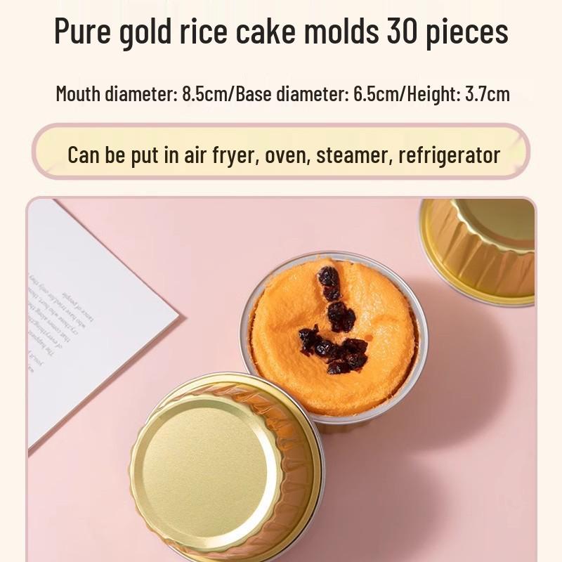 Compact Reusable Tin Foil Egg Tart Molds for Air Fryer & Oven Baking