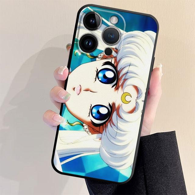 Phone Case for Apple iPhone XS X 11 SE 13 Pro Max 6s 14 Plus 8 XR 7 12 Mini 6 Armor Silicone Bumper S-Sailors Moons Girl Cover