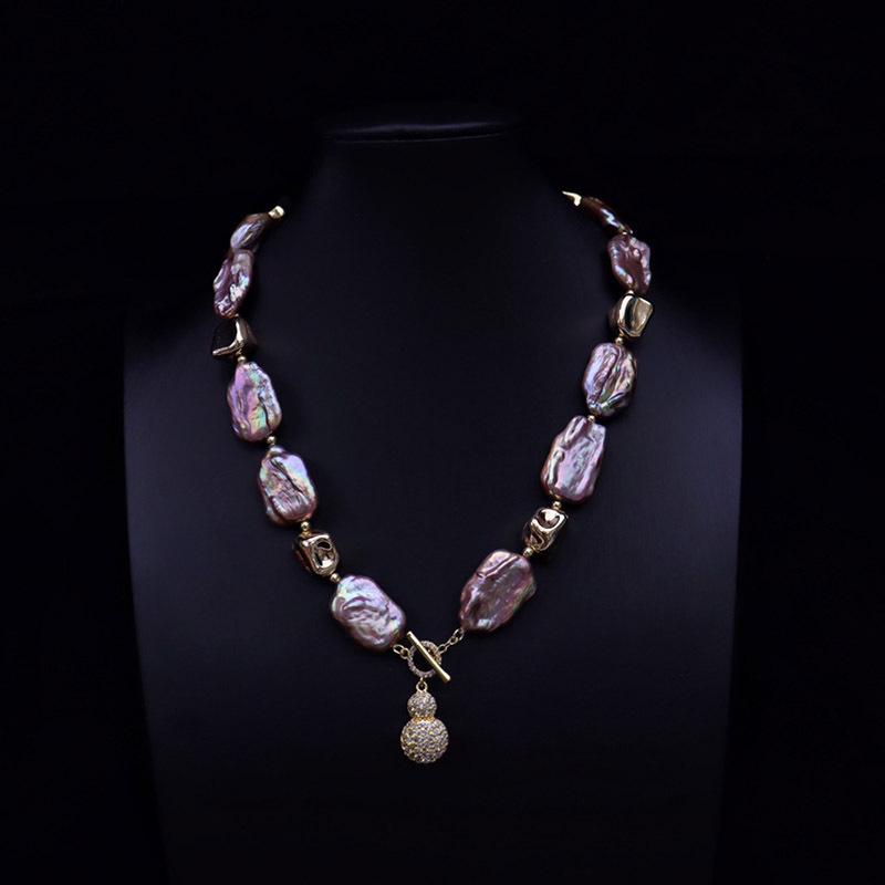 038 Baroque Freshwater Pearl Necklace - Elegant & Versatile Clavicle Chain for Women, Light Luxury Court Style