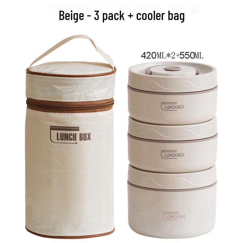 

Ізольований круглий ланч-бокс з нержавіючої сталі 304 з кришкою, багатошаровий портативний контейнер для їжі для студентів та офісних працівників