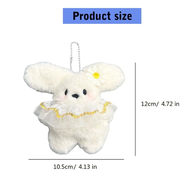 Plush Hanging Decors Soft Key Accessory Plush Key Holder Animal Shape Bag Charm Dog Plush Pendant Suitable for Girls