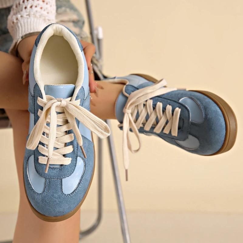 High-end Women Sneakers Classic Brown Spliced German Trainer Shoes Flat Sneakers for Men's Spring Casual Lace-up Sporty Shoes