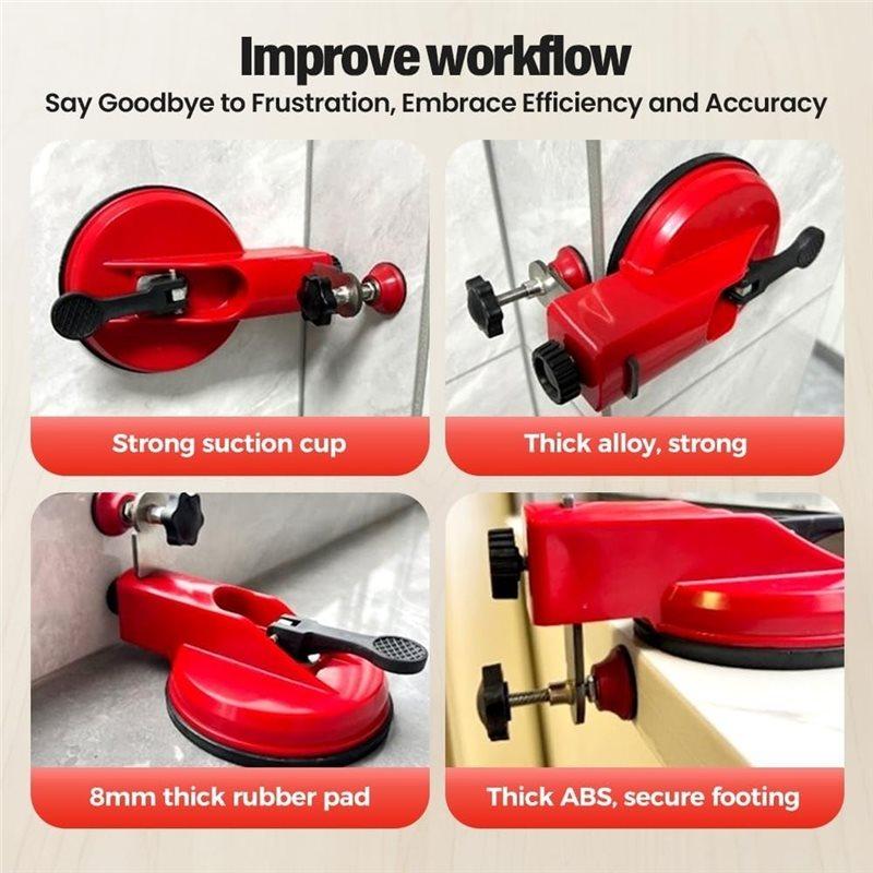 B97A- Tile Installation Tool(2Pcs), Suction Cup Tensioner, Tile Leveler, Stone Strong Suction Lifting Accessory