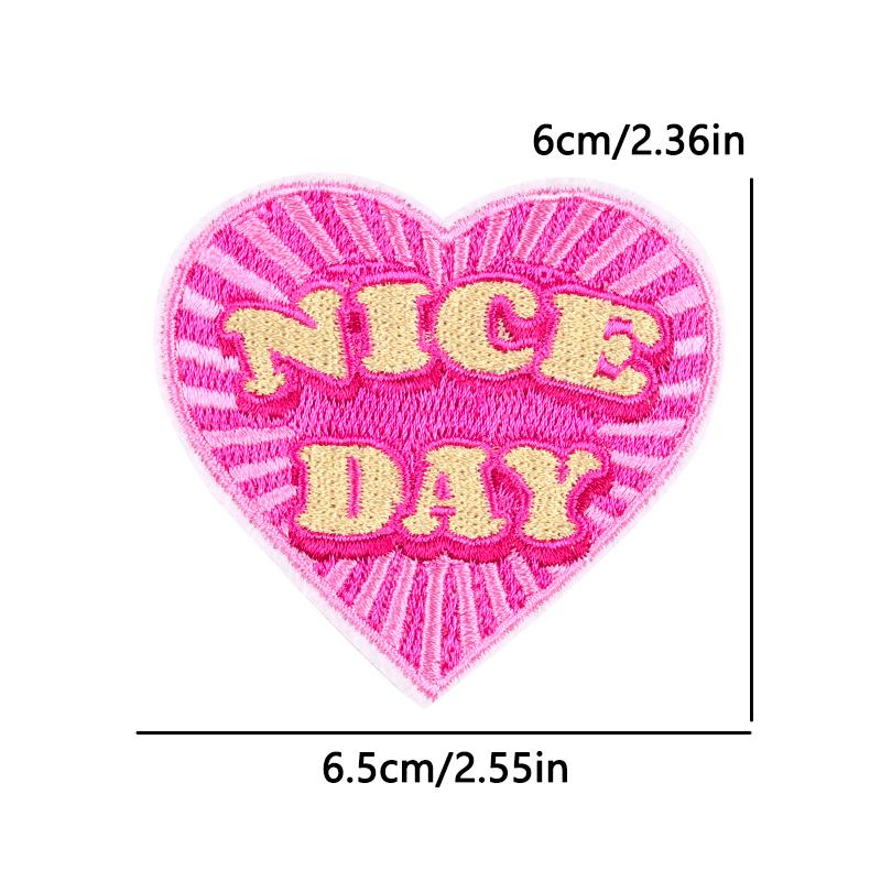 Lips Love Heart Patch Cartoon Embroidery Patch DIY Iron On Patches For Clothing Thermoadhesive Patches On Clothes Sewing Sticker