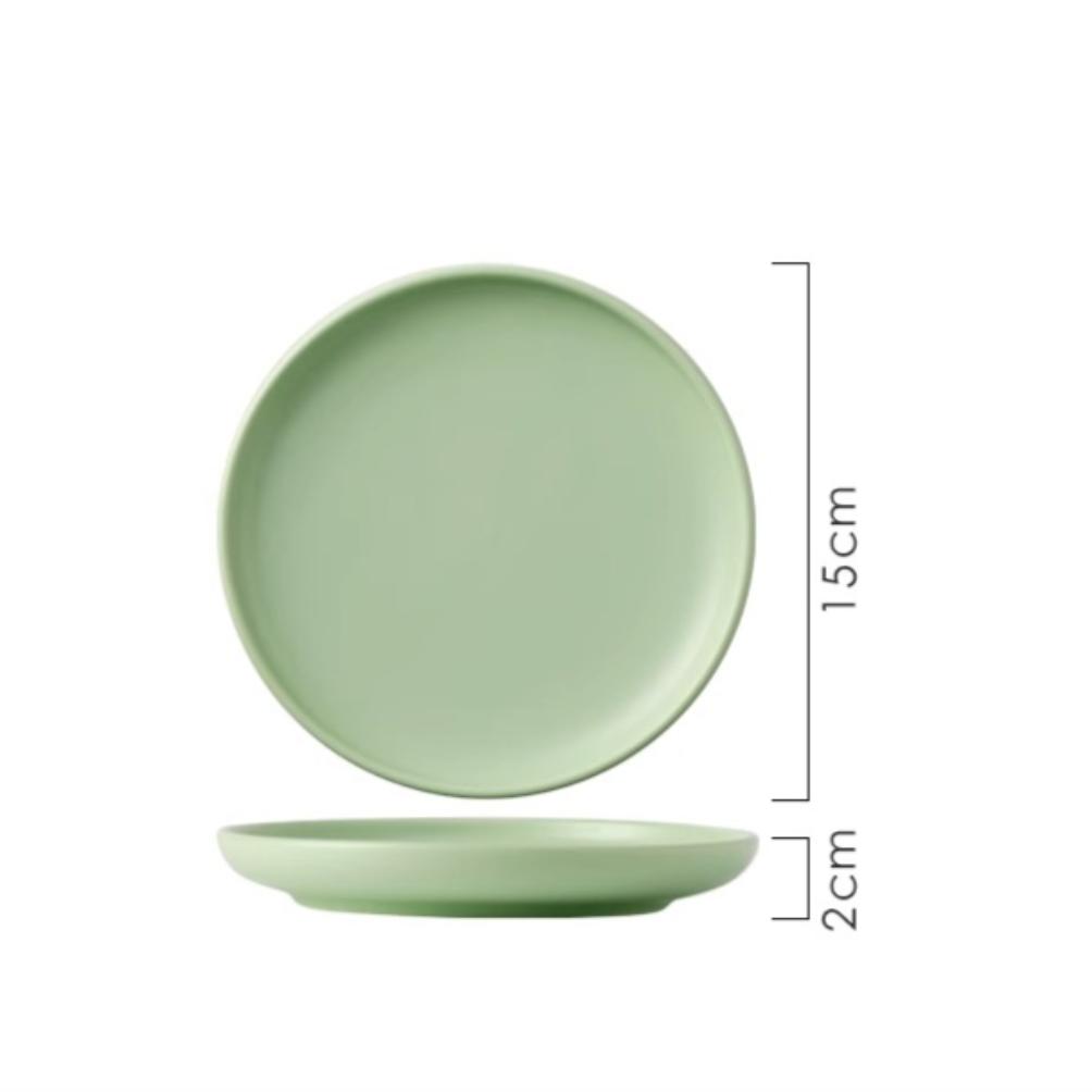 Keramik Runde Form Creme Farbe Teller Essgeschirr Sets Große Kapazität Teller Dessert Salatteller Schönes Tischgeschirr Tischservice