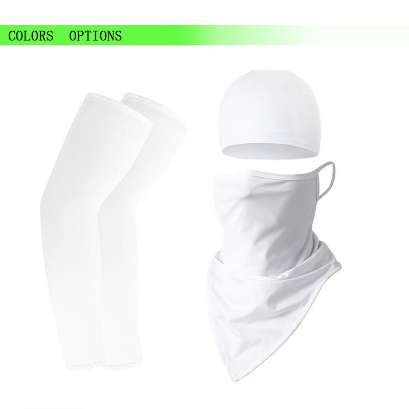 1 Set Unisex Cooling Arm Sleeves Cover Sports Running UV Sun Protection Cycling Sleeves+Riding