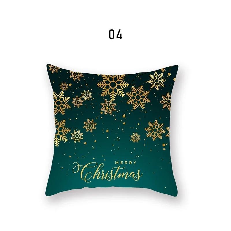 Weihnachts-Themen-Kissenbezüge Auto Zubehör Büro Santa Claus Wohnzimmer Sofa Hause Kissenbezüge