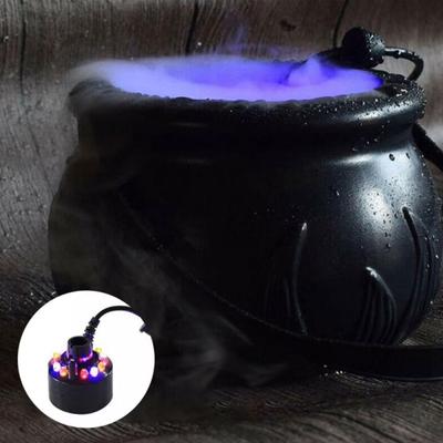Halloween Party Decoration Witch With Light Pot Mist Plastic Bowl Decoration Candy Bucket Decoration