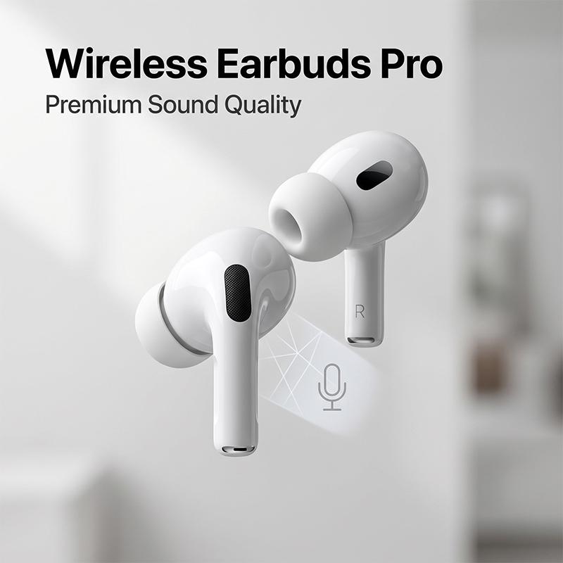 Air Pro 2 TWS Wireless Earbuds Secure Fit In-ear Headphones Stable Wearing For Sport Bluetooth Earphones For Smartphone
