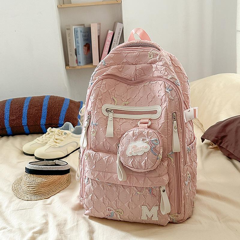 Schoolbag1011 Fashionable New Schoolbag Female Student Korean Version Junior High School Backpack Cute Large Capacity High Value Backpack