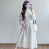 Hepburn Style Butterfly Jacquard Maternity Dress - High Quality, Long Sleeve, Early Spring 2026 Collection