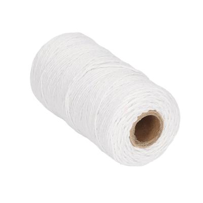 Macrame Cord 2mm Soft Thick Odorless Recycled Cotton Macrame Rope for DIY Tassel Crafts Gardening Home Decoration White