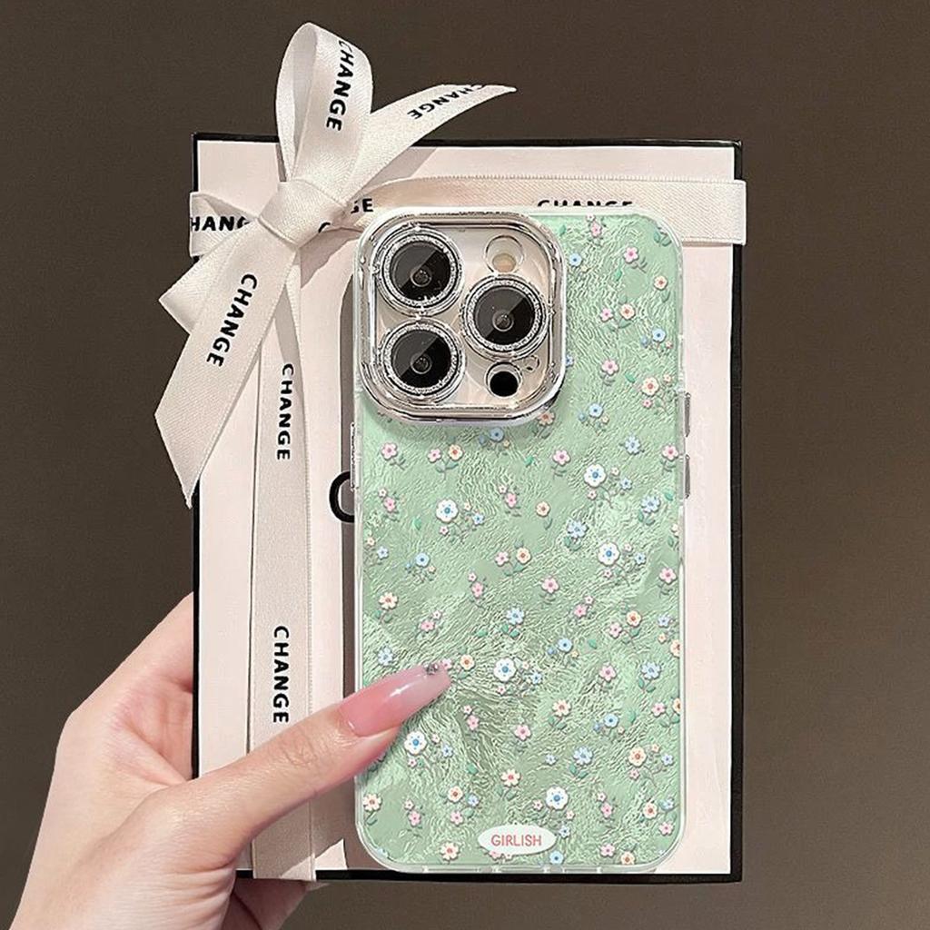 Fine Hole Glacier Pattern Mobile Phone Case Japanese and Korean Cartoon Cute Protective Cover Ins Style Mobile Phone Case TPU Couple Cooling