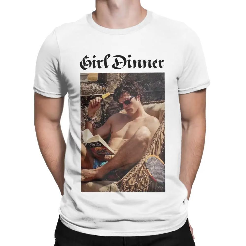 Herren T-Shirt Mädchen Abendessen Jacob Elordi Cool Reine Baumwolle T-Shirts Kurzarm T-Shirts O-Ausschnitt Kleidung Übergröße