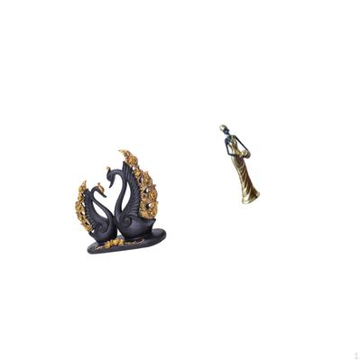 Elegant Swan And Tribal Lady Fusion Figurine Resin Art Sculpture for Home Entrance Desk Bookshelf