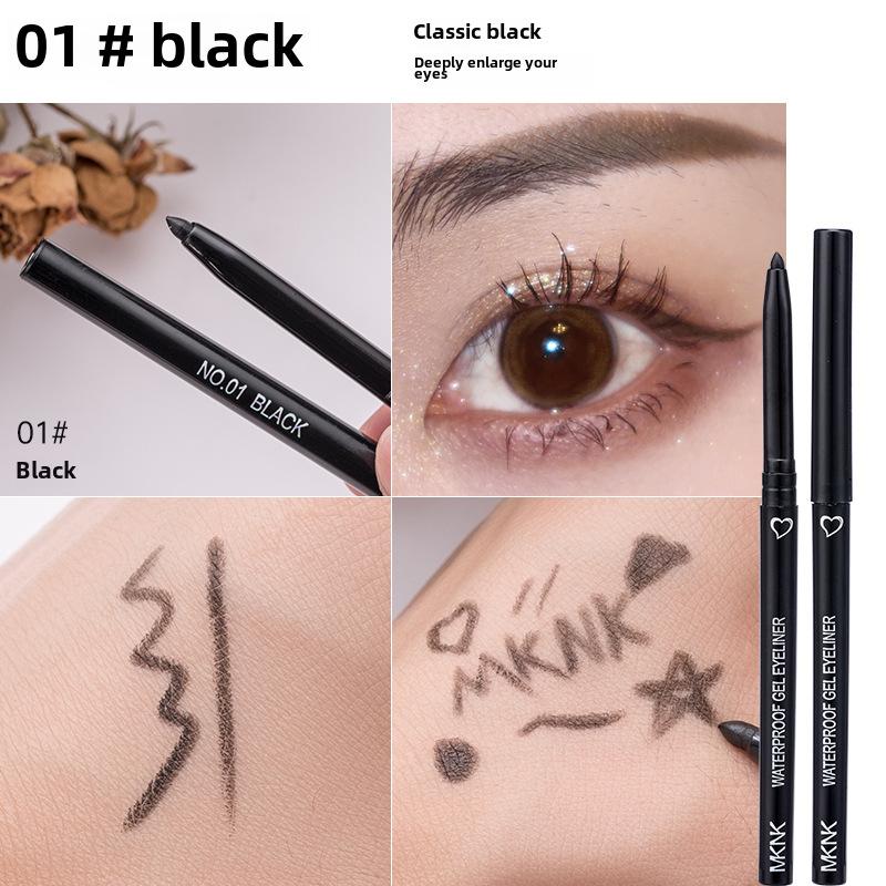 6 Color Automatic Soft Smooth Waterproof Eyeliner Gel Pen for Beginners, Easy to Color