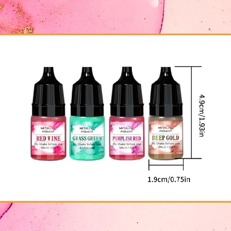 Set of 24 Resin Dye Craft Pigments Epoxy Resin Dye Concentrated Resin Colorant for Projects Paintings and Accessories