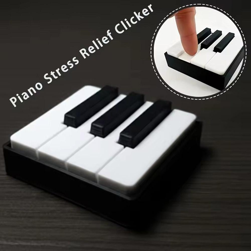 3D Printed Piano Keyboard Clicker Press-Type Relax Fidget Figurine Suitable For Office Desk Party Games Musical Key Presser