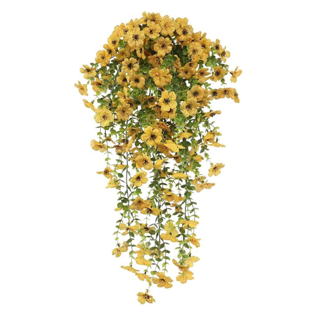 Artificial Hanging Flower Realistic Silk Garland with Cascading Leaves for Indoor Outdoor Decoration