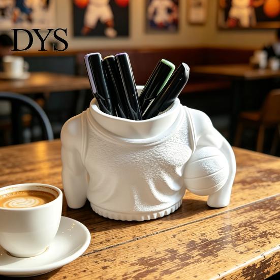 Sports Decor for E-sports Table Basketball Player Pen Holder, 3D Printed Themed Desktop Organizer, Holder Funny Pencil Cup, Novelty Gift Fans