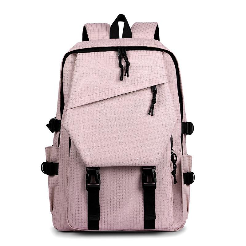 

Large capacity schoolbag, men s and women s computers, commuting travel, lightweight middle school students, backpack training, printing розовый