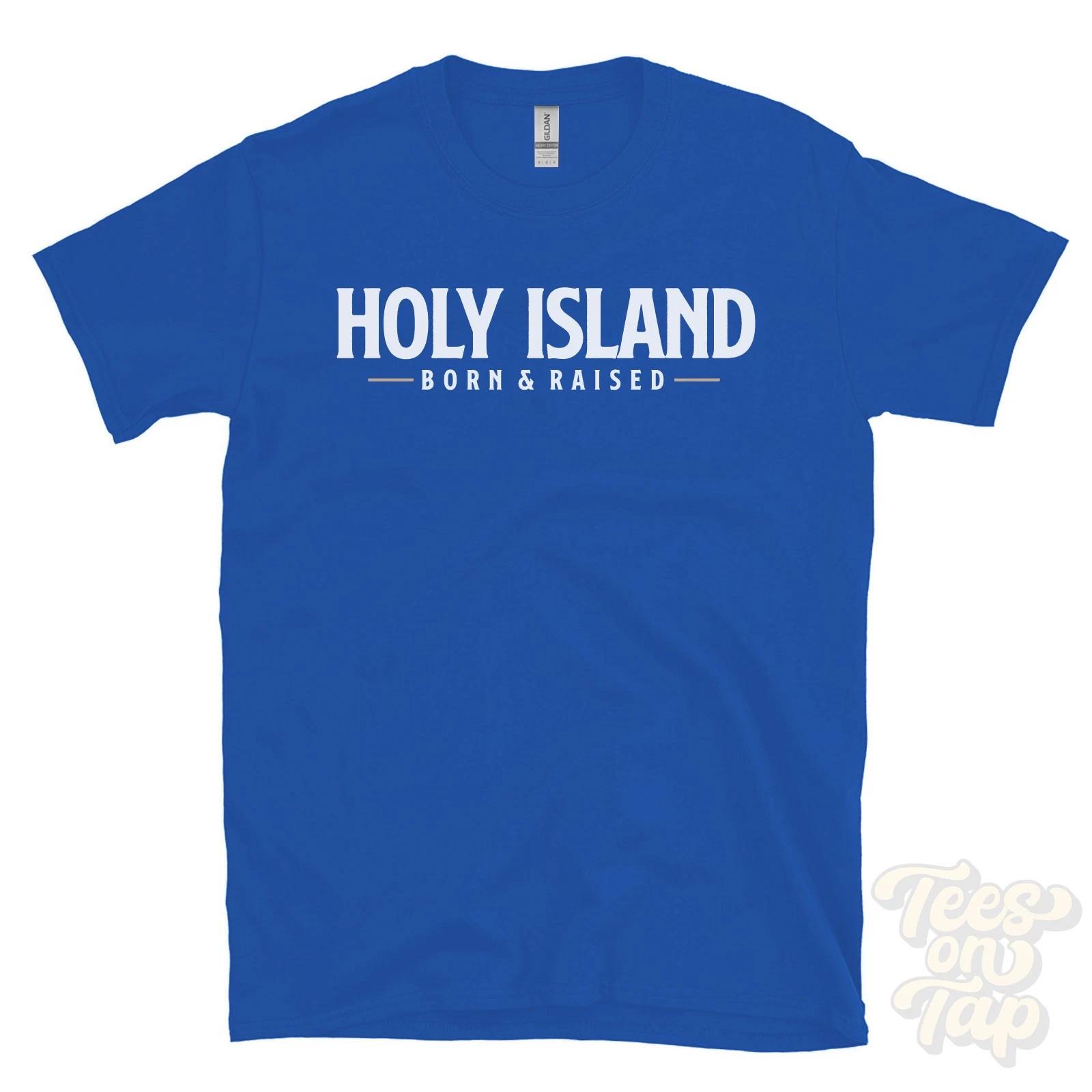 HOLY ISLAND BORN & RAISED T SHIRT Northumberland pilgrimage uk 1 L