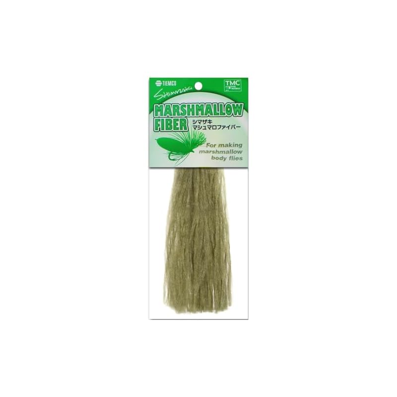 TIEMCO Fly Material Shimazaki Marshmallow Fiber Golden Olive #15 66542001015