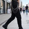 Double-layer Metal Waist Chain Studded Punk Belt Chain Personality Rivet Studded Pants Chain  Steet