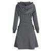 Women's Hooded Casual Fashion Hoodie Dress Long Sleeved Color Dress