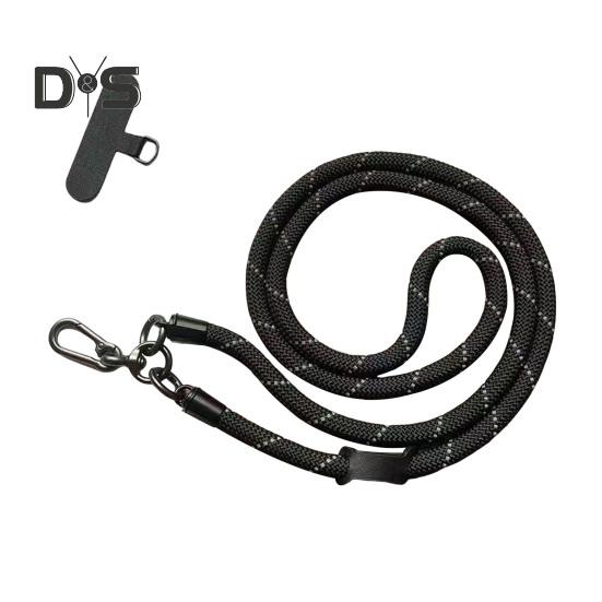 

Чехол для телефона с ремешком через плечо, диагональной пряжкой, регулируемым ремешком для рук, прочным креплением камеры, плоским ремешком для путешествий на шею чёрный