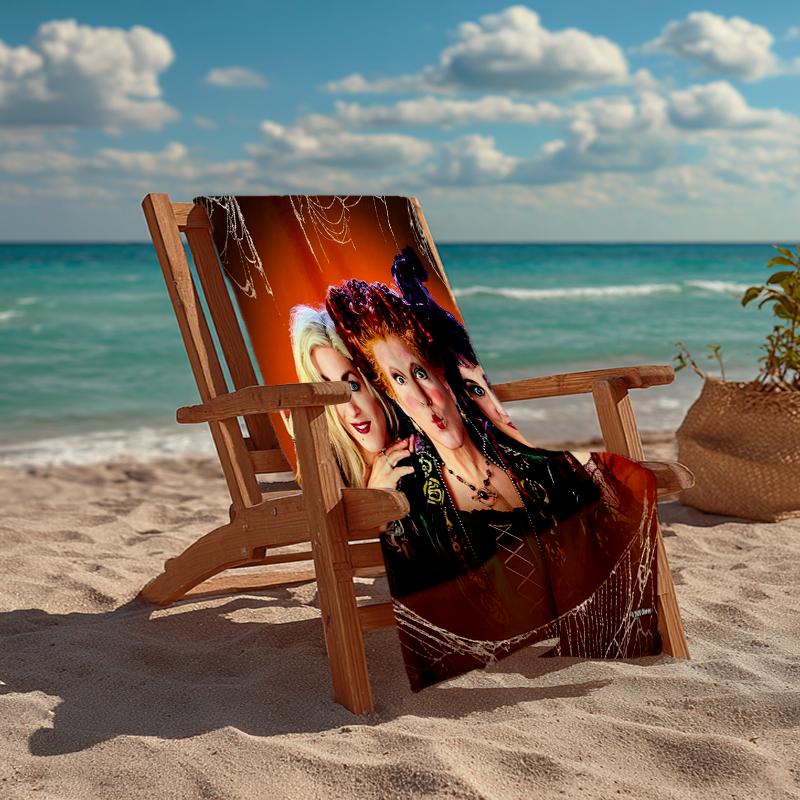 Hocus Pocus Fashion Beach Towel: Ideal for Summer Adventures Soft, Absorbent and Quick Drying Suitable for Swimming and Bathing