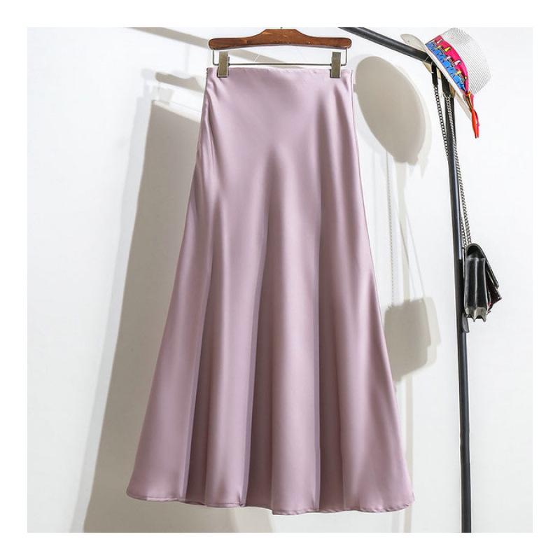Elegant Fishtail Skirt in French Acetate Satin - Spring 2026 Edition S