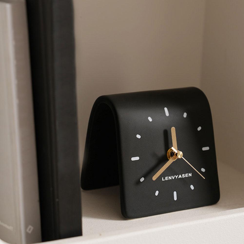 Desk Ceramic Clocks Cute Minimalist Study Room Clock For Sturdy Room
