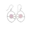 Rose Chalcedony Gemstone 925 Sterling Silver Jewelry Handmade Earrings 2.00" EE-52-14