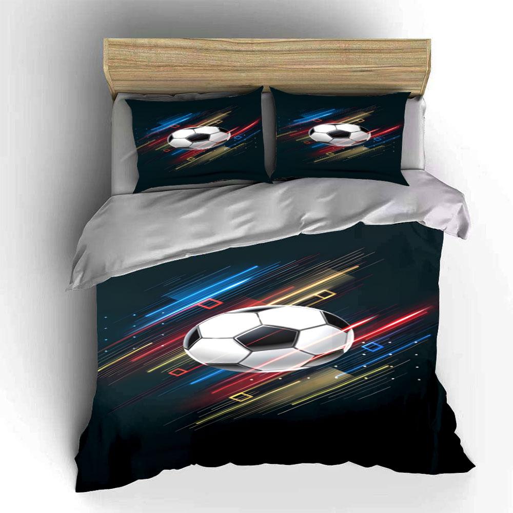 Soccer Ball with Streaks. Bedding Sets Duvet Cover Sets Duvet Covers Pillowcases(1 * Duvet Cover 2 * Pillowcases Without Duvet Insert)